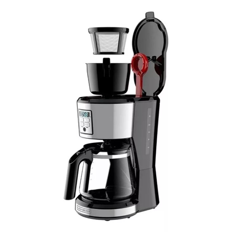 Black+Decker Cafetera Black+Decker CM1231 automática black y silver de goteo