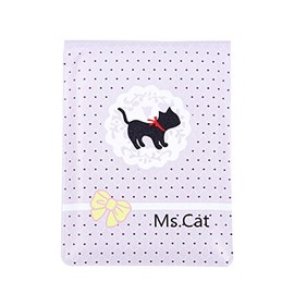 Cute Ms Cat Cushioned Folding Travel Pocket Compact Makeup Mirror Mini Organizer, V6