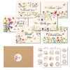 OXYLIPO Floral Thank You Cards with Envelopes, Set of 24,