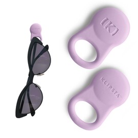 KLIPSTA SPEX Glasses Clips (Lavender 2-pack) - Magnetic Glasses Holder for Clothes. Eyewear Strap Alternative, ID Badge Holder.