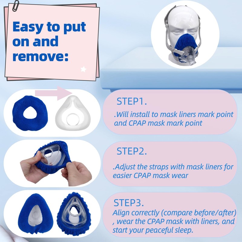 sosoftwell 4 Packs F20 CPAP Mask Liners Compatible with Small