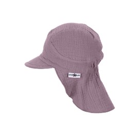 Sterntaler Unisex Children's Peaked Cap Neck Protection Plain Children's Hat, purple