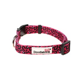Doodlebone Originals Pattern Dog Collar (Bright Leopard, 3 - 6)