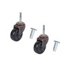 Shepherd Hardware 9345 2-Inch Medium Duty Stem Caster, 2-Pack,Black