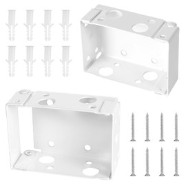 Qulkws 2Pcs Box Mounting Bracket Mini Blind Brackets for 1-1/2" Blinds Window Blinds Headrail Holder Bracket (White)