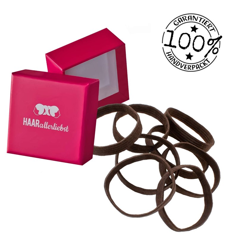 HAARallerliebst Hair Bobbles Extra Wide (Pack of 8) Brown 5