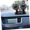 Mikinona Dual Head Car Fan Portable Vehicle Cooling Fan Rotatable