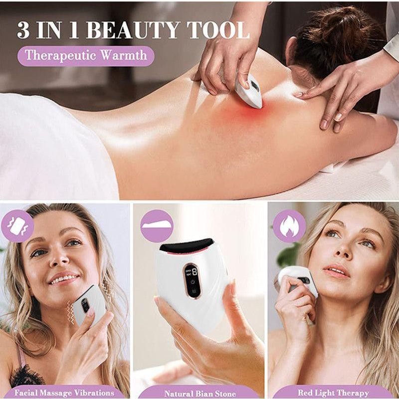 Electric Face Massager & Body Scraper Tool Premium Device for