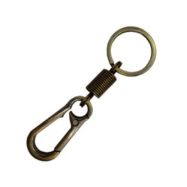 smilfuy Retro Style Metal Keychain Carabiner Key Ring Clip - Heavy Duty Key Chain Hook Car Fob Key Chain Holder Clip - Quick Release Key Organizer Car Key Holder for Men Women (Bronze)