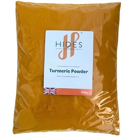 Hides Fine Foods - Turmeric Powder 500g - GMO Free - Suitable for Vegetarians - Spice Staple - Southeast Asian Cuisine - Indian Cooking - Curries - Dhal