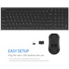 Arteck 2.4G Wireless Keyboard and Mouse Combo HW193MW162 Stainless Ultra