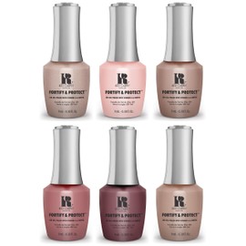 RC Red Carpet Manicure Kit 5 Fortity & Protect Bundle Neutrals - Soak Off Polish, Long-Lasting, Vibrant Colors, Professional Quality, High Shine, Chip-Resistant.