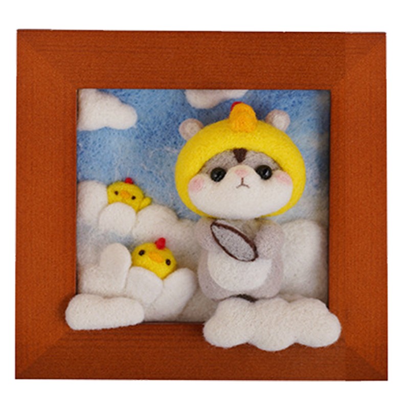 Needle Felting Kit Photo Frame Wool Felting Supplies Animal Plush