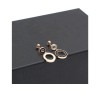 Fashion Earrings EarDrop Unbalance Style Stainless Steel Double Circle Ear