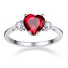 Yaresul Ruby Ring for Women July Birthstone Ring Sterling Silver