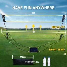 FIITY 2-in-1 Pickleball/Badminton Combo Set