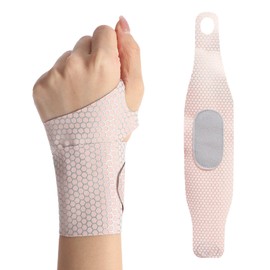Zimoer Handgelenk Bandagen, Ultradünne Atmungsaktive Handgelenkbandage, Kompressionsbandagen, Einstellbar Handgelenkstütze Bandage für Sportschutz, Schmerzlinderung, für Linke oder Rechte Hand (Rosa)