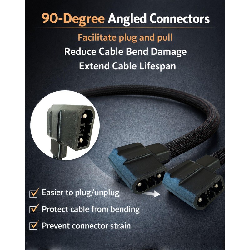 WizFluxMet Extra Battery Connection Cable Compatible with EcoFlow Delta Max,