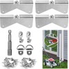 Lipshome 2-Piece Set of 4 Gutter Extension Hinge, Includes Water