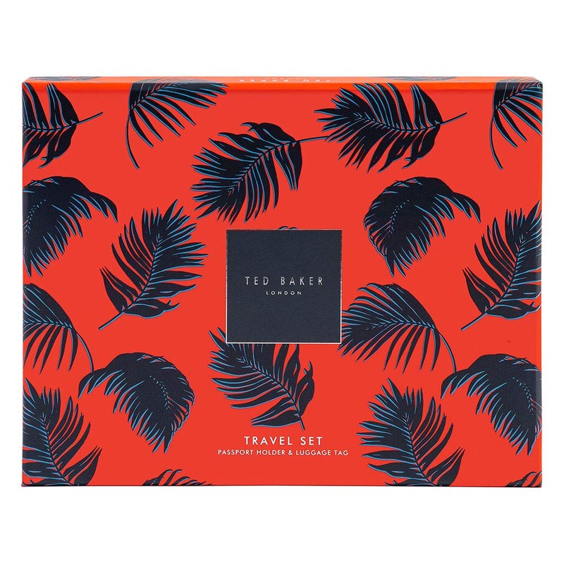 Ted Baker Travel Set, Faux Leather, Black, One Size