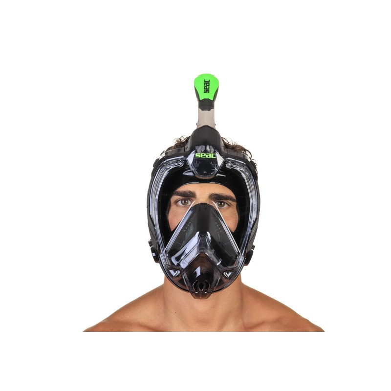 Seac Libera Full Face Snorkeling Mask with Quick Release Buckles,
