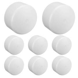 8 Pcs 6 Inch PVC End Cap Round, Schedule 40 for Sewer Drain