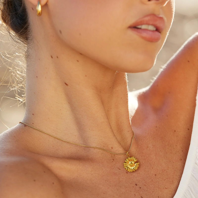 Elegance 11 designs 14K Gold Flower Necklace for Women Boho