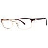 MODERN OPTICAL uROCK U763 UNISEX EYEGLASSES 52-19-140 BROWN/GOLD WITH SOFT