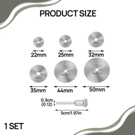 6 Pcs Drill Cutting Disc, HSS Cutting Discs for Dremel Rotary Tool, Rotary Drill Saw Blades with Straight Shank Mandrel, Circular Saw Blades for Metal Cut, Wheel Cutting Blades for Drills Rotary Tools
