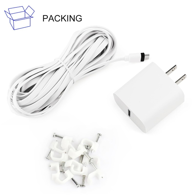 ALERTCAM 25ft Weatherproof Power Adapter for 𝐑𝐢𝐧𝐠 Spotlight Cam Plus/Pro