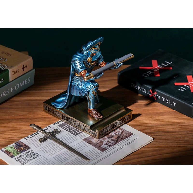 HDMbigmi Centurion Cloak Warrior Knight Pen Holder Mobile Phone Stand