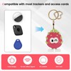 MC Fashion Cute Flower PU Leather Keychain Holder for AirTag