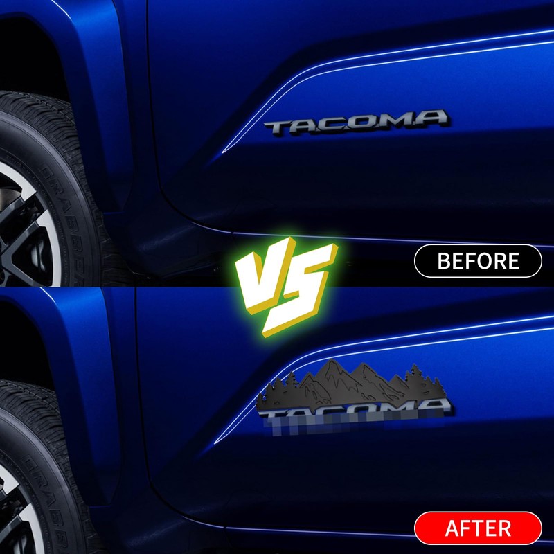 Mountain Car Emblem Fit for Toyota Tacoma 2016-2024,Mountain View Forest