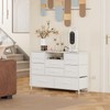 Furnulem White Dresser for Bedroom, Wide Chest of Drawers with