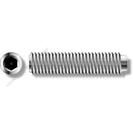 (2000pcs) 1/4"-28 X 1/4", Set Screws, Hex Socket Drive, Cup Point, 304 Stainless Steel (18-8), Ships Free in USA