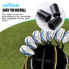 MUXSAM 10pcs .335 Black Golf Tapered Ferrules Compatible for Irons