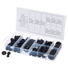 BUSY-CORNER 200 Pieces Hollow Rubber Grommet Firewall Hole Plug Assortment Kit, 1/4", 5/16", 3/8", 7/16", 1/2", 5/8", 3/4'', 7/8", 1''