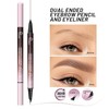 Curved Eyebrow Pen, 2 in 1 Dual Ended Microblading Eyebrow