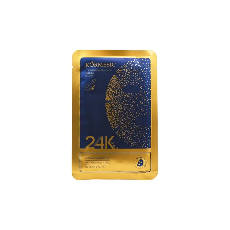 Paq. 5 Mascarillas Faciales Con Oro 24k Y Acido Hialurónico