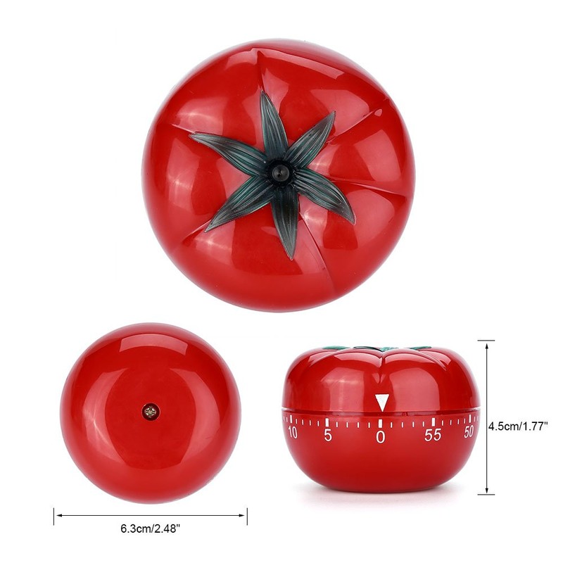 Yunnyp Mechanical Kitchen Timer Tomato Shape, 60 Minutes 360 Degree