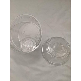50 count 9oz squat cup, 50 count inner cup, 50 count dome lids with flat top no hole, for cupcake, icecream