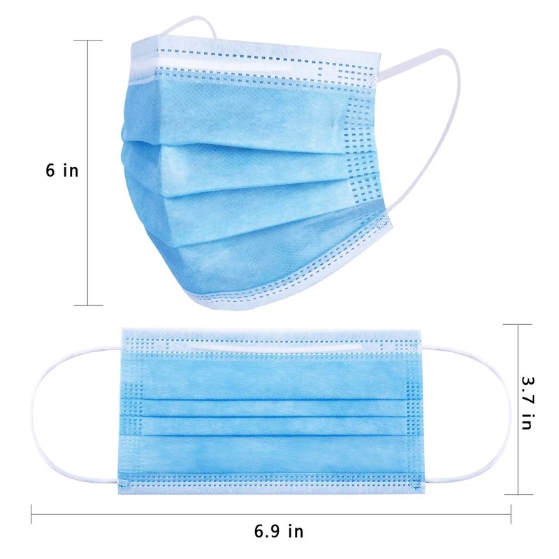 Borje Blue Disposable Face Mask 100 Pcs Blue Face Masks