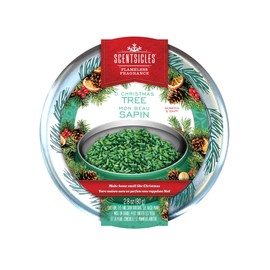 Scentsicles Flameless Fragrance, White Winter Fir Scent, Frangrance-Infused Recyclable Paper Ribbons, Decorative Tin (1 Pack)