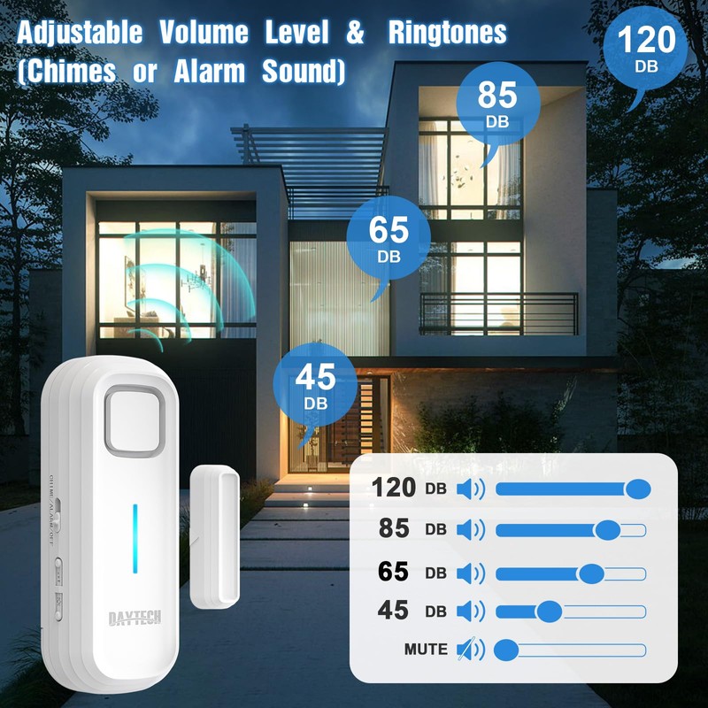 DAYTECH Freezer Door Alarm with Delay 1/2/3/4 mins When Left