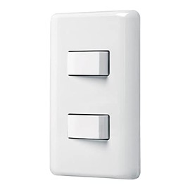 Volteck Basic PA-APDO-B, Placa armada con 2 interruptores sencillos