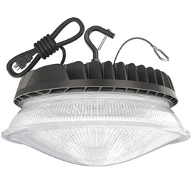 HYPERLITE Latest LED High Bay Light with Reflector 150W 18,750 LM UFO High Bay for Workshop Supermarket Warehouse 2024 New ETL Listed