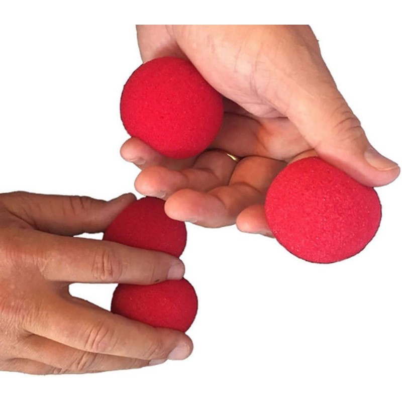 10 Pieces Red Magic Soft Red Sponge Balls Close-up Classic