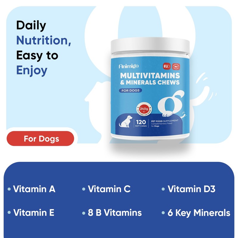 animigo Multivitamins and Minerals for Dogs - 120 Soft Chews