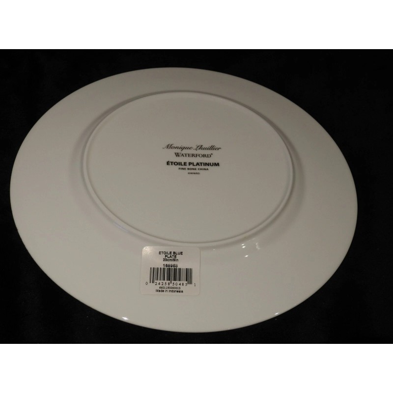Waterford Monique Lhuillier Etoile Platinum Blue Accent Plate 9" NEW
