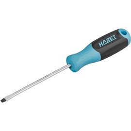 HAZET Screwdriver 811-40, slotted profile SW 0.8 x 4 mm, length 185 mm, non-slip 3-component handle for high power transmission